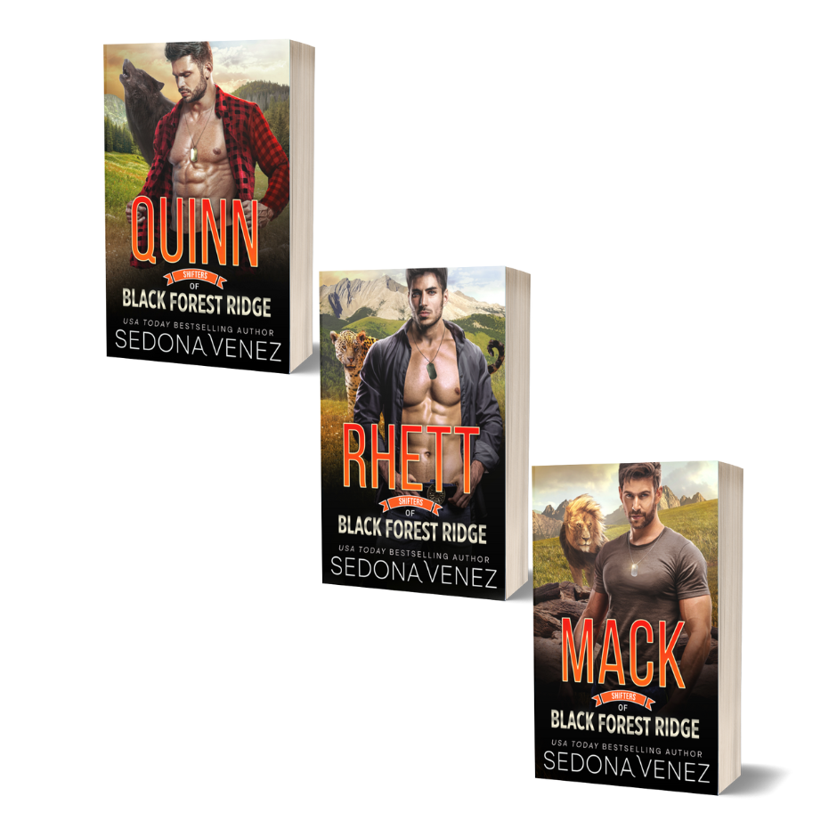 Three Paperbacks - Shifters of Black Forest Ridge by Sedona Venez