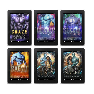 Galaxy Alien Warriors 6-book box set by Sedona Venez